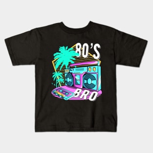 80s Bro Retro Vintage I Love 80s Disco 1980s Costume Party Kids T-Shirt